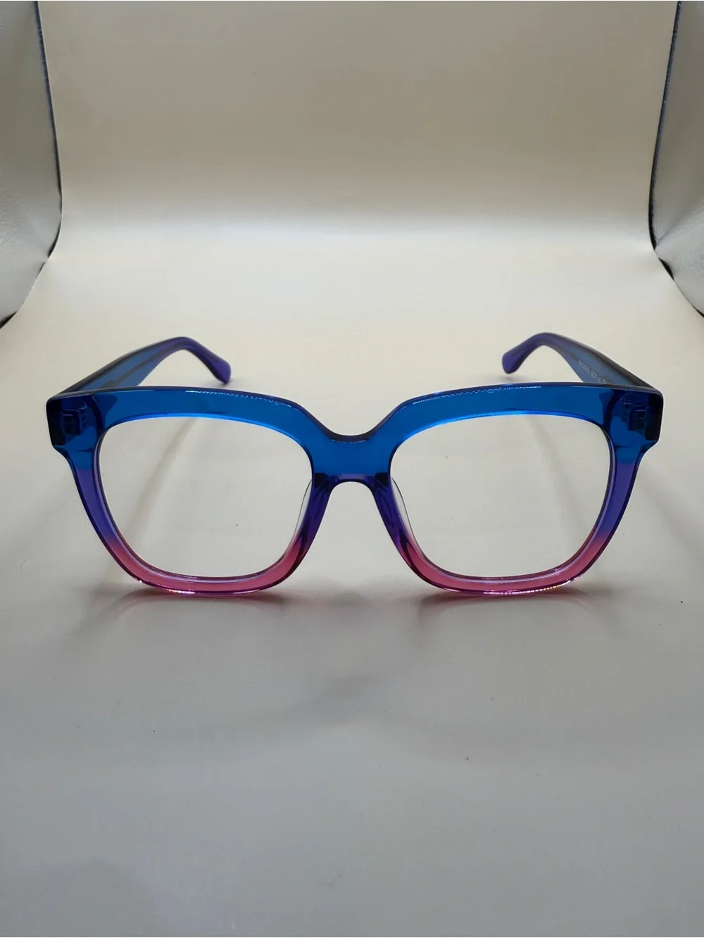 Zeelool Blue-Pink Gradient Glasses Frame, No Prescription
